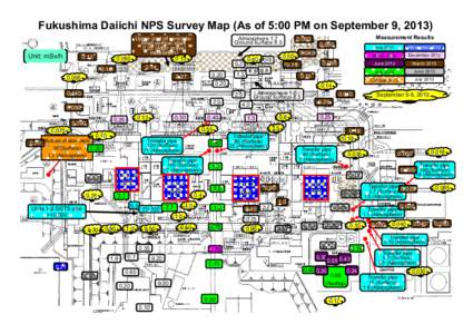 Fukushima Daiichi NPS Survey Map (As of 5:00 PM on September 9, 2013) Unit: mSv/h Upper part of concretefilled vertical shaftAfter gravel installation)