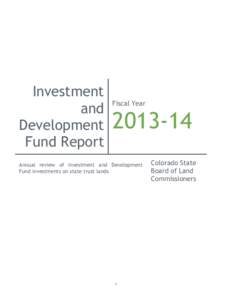 Microsoft Word - Investment and Development Fund Report FYFinal