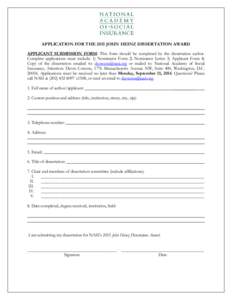 Microsoft Word - Heinz Dissertation Award Applicant Form