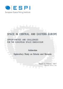 European integration / European Union / Estonia / Space policy / International Space Station / Spaceflight / European Space Agency / Science and technology in Europe