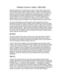 Sarcoma / International Classification of Diseases for Oncology / Gynaecological cancer / Epidemiology of cancer / Carcinoma / Bone tumor / Germ cell tumor / Renal cell carcinoma / Lymphoma / Medicine / Oncology / Anatomical pathology