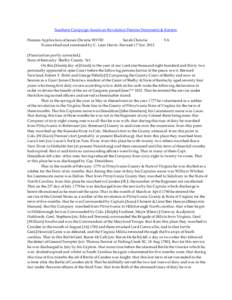 Southern Campaign American Revolution Pension Statements & Rosters Pension Application of James Christie W9782 Sarah Christie Transcribed and annotated by C. Leon Harris. Revised 17 Nov[removed]VA