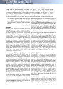 CURRENT MEDICINE  THE PATHOGENESIS OF MULTIPLE SCLEROSIS REVISITED