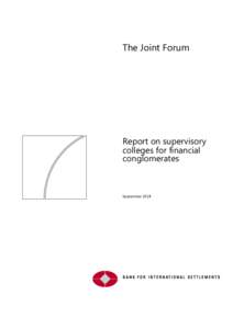 Report on supervisory colleges for financial conglomerates