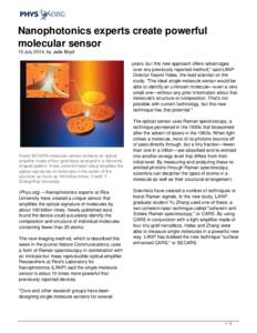 Nanophotonics experts create powerful molecular sensor