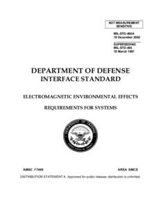 Medicine / Standards / United States Military Standard / Electromagnetic environment / Electromagnetic radiation and health / Electromagnetic pulse / NSTISSAM TEMPEST/1-92 / Electromagnetic compatibility / TEMPEST / Technology / Electromagnetic radiation / Health
