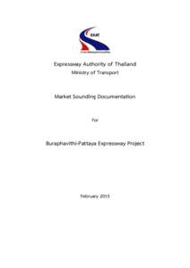 Expressway Authority of Thailand Ministry of Transport Market Sounding Documentation For