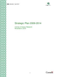Strategic Plan[removed]Institute of Cancer Research November 9, 2012 1