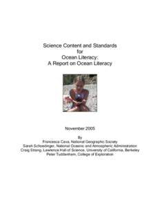 Literacy / Science education / Earth / Scientific literacy / Physical geography / Linguistics / Ocean