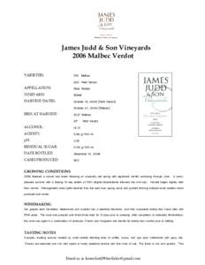 JAMES JUDD & SON VINEYARDS