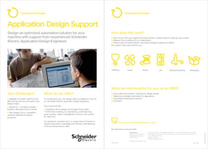 Conception & Design  Conception & Design Application Design Support Design an optimized automation solution for your