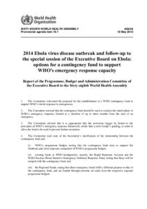 SIXTY-EIGHTH WORLD HEALTH ASSEMBLY Provisional agenda item 16.1 A68May 2015