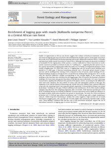 Ecology / Reforestation / Logging / Treefall gap / Forest / Rainforest / Silviculture / Baillonella toxisperma / Ecological succession / Forestry / Environment / Systems ecology