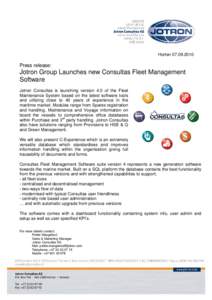 Horten[removed]Press release: Jotron Group Launches new Consultas Fleet Management Software