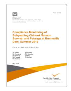 PNNLPrepared for the U.S. Army Corps of Engineers, Portland District, under an Interagency Agreement with the U.S. Department of Energy Contract DE-AC05-76RL01830