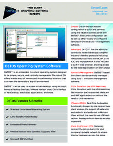 DeTOS Thin Client OS | Data Sheet