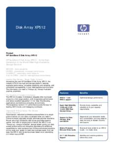 ®  Disk Array XP512 Product HP SureStore E Disk Array XP512