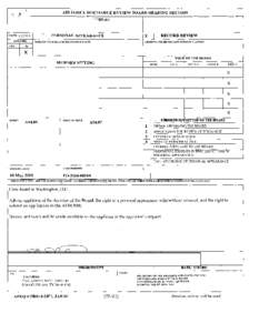 st  AIR FORCE DISCHARGE REVIEW BOARD HEARING RECORD !