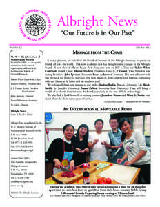 Albright News “Our Future is in Our Past” Number 17 October 2012