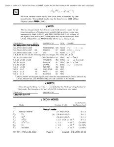 Citation: C. Amsler et al. (Particle Data Group), PL B667, [removed]and 2009 partial update for the 2010 edition (URL: http://pdg.lbl.gov)  I G (J PC ) = 0+ (0 − + )