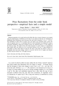 Physica A–246  www.elsevier.com/locate/physa Price uctuations from the order book perspective—empirical facts and a simple model