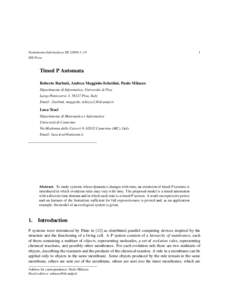 Timed automaton / Multiset / Mathematics / Automaton / Models of computation / Mobile membranes