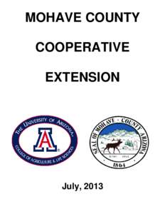 MOHAVE COUNTY COOPERATIVE EXTENSION July, 2013