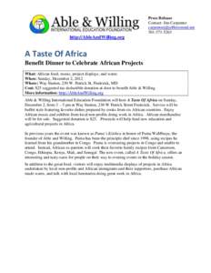 Africa / Fashion / Puma SE / Societates Europaeae / African cuisine / Democratic Republic of the Congo / Culture