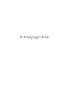 Microsoft Word - The Definitive Guide To Evolver.doc