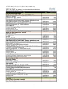 Goodheart-Willcox Family & Consumer Sciences Price List[removed]Oxford University Press Phone: [removed]Fax: [removed]Email: [removed] (Prices subject to change without notice) TITLE CHI