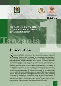 UNITED REPUBLIC OF TANZANIA  1 African Union  NEPAD Planning and