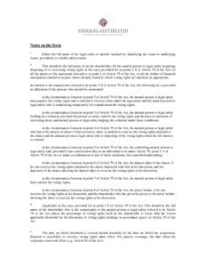 Notes on the form i Either the full name of the legal entity or another method for identifying the issuer or underlying issuer, provided it is reliable and accurate. ii