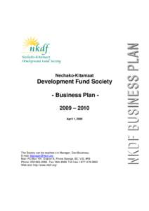 Microsoft Word - NKDF_Business_Plan_2009-2010_Final.doc