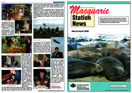 Macquarie Island / Anzac Day / Oceania / Australia / Geography of Australia / Australian National Heritage List / Island restoration