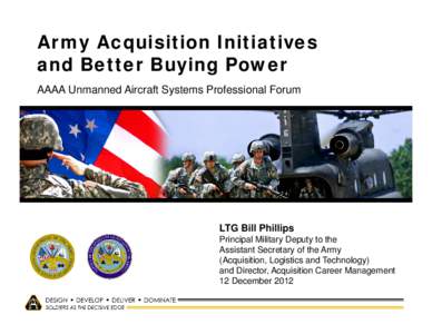 Contract management / United States Army / Performance-based logistics / Military / Information technology management / Government procurement in the United States / United States administrative law