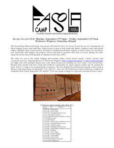 Music education / Singing school / Religious music / Camping / Entertainment / Sacred Harp / Music / Shape note