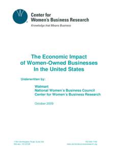The Economic Impact of Women-Owned Businesses in