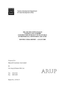 Territory Development Department NT East Development Office SHA TIN NEW TOWN STAGE II CONTRACT NO. ST[removed]CONSTRUCTION OF ROAD T7 IN MA ON SHAN
