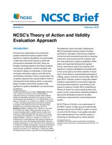 NCSC Brief #9  NCSC Brief Number 9  February 2016