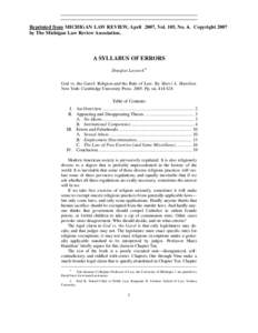 Native American Church / Unemployment in the United States / Case law / Douglas Laycock / United States Constitution / Marci Hamilton / Religious Freedom Restoration Act / City of Boerne v. Flores / Harm principle / Law / Government / Employment Division v. Smith