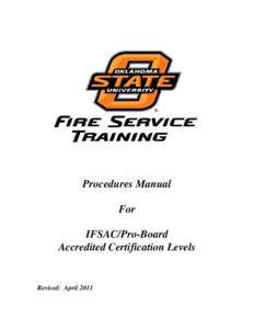 `  Procedures Manual For IFSAC/Pro-Board Accredited Certification Levels