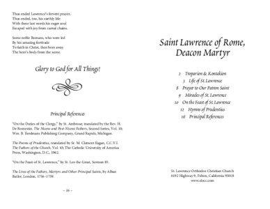 St. Lawrence booklet