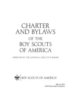 CHARTER AND BYLAWS OF THE BOY SCOUTS OF AMERICA