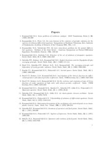 Papers 1. Krasnosel’ski˘ı M.A. Some problems of nonlinear analysis. AMS Translations, Series 2, 10, ([removed]Krasnoselsky M.A., Perov A.I. On some features of the existence of periodic solutions for the syst