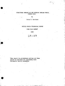 (  • STRUCTURAL GEOLOGY OF THE MUERTOS INSULAR SHELF t PUERTO RICO