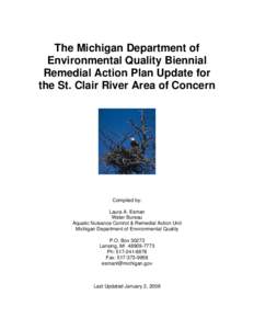 The MDNR Biennial RAP Update for St. Clair River AOC - January 2008
