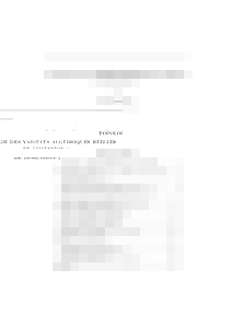 TOPOLOGIE DES VARIÉTÉS ALGÉBRIQUES RÉELLES DE DIMENSION 3 par Frédéric Mangolte  Table des matières