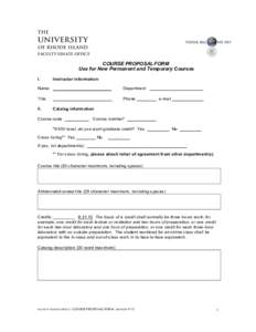 Microsoft Word - Course Proposal Form v.6.doc