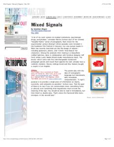 Mixed Signals | Metropolis Magazine | May:05 PM By Jonathan Ringen The Metropolis Observed