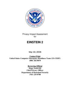 Department of Homeland Security Privacy Impact Assessment EINSTEIN 2